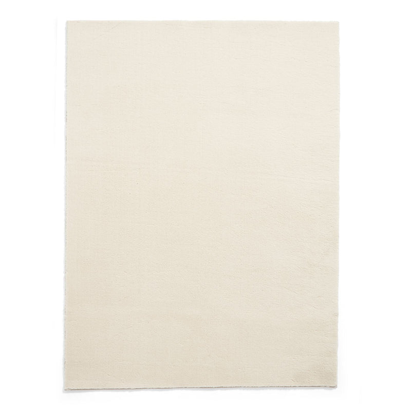 Bay Modern Washable Plain Shaggy Rugs in Cream White