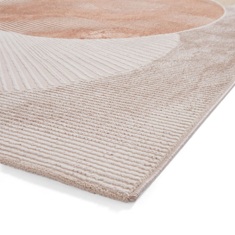 Creation 50097 Geometric Textured Rugs in Bronze Beige