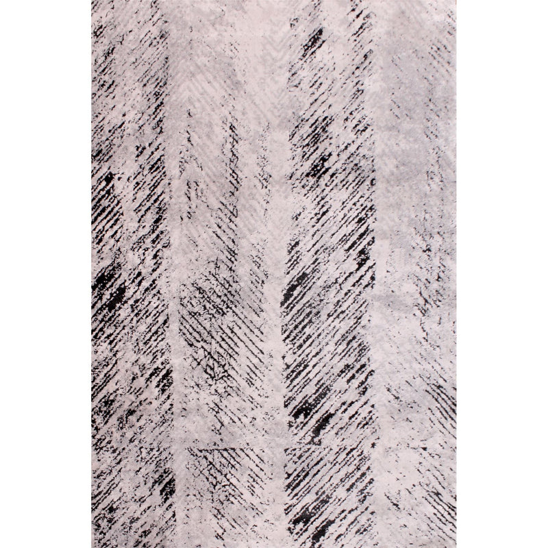 Arabella Imperial Distressed Abstract Modern Rug in Black White