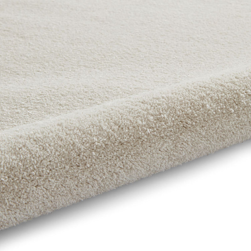 Cove Plain Plush Soft Shaggy Washable Rug in Cream White