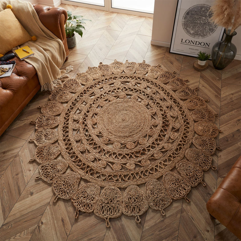 Zarla Rugs Jute in Natural