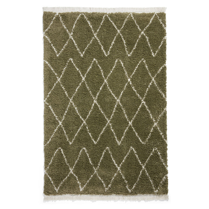 Boho 8280 Berber Shaggy Modern Rugs in Green