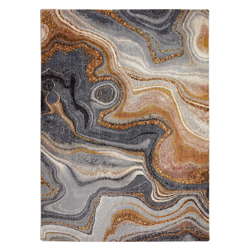 Concept Looms Amara AMA107 Marble Rugs in Blue Bronze