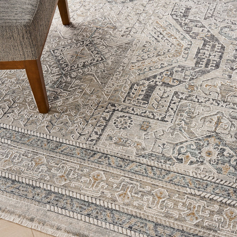 Lynx LNX01 Traditional Rugs by Nourison in Ivory Grey Blue