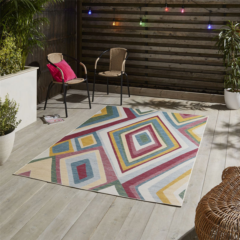 Spectrum E9335 Indoor Outdoor Geometric Rugs in Multi