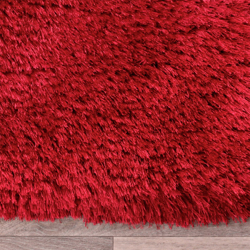 Mayfair Shaggy Rugs in Red