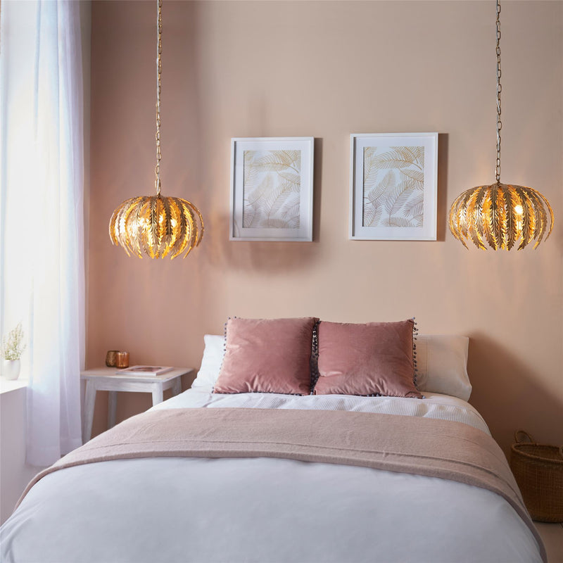 Vacanza Gold Leaf Large Pendant Light