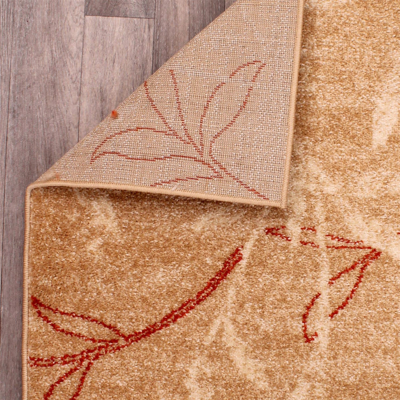 Spirit Leaf Botanical Rugs in Ochre