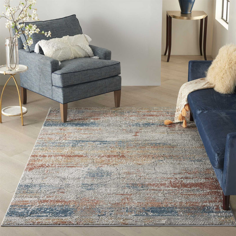 Rustic Textures RUS11 Abstract Rugs in Multicolour