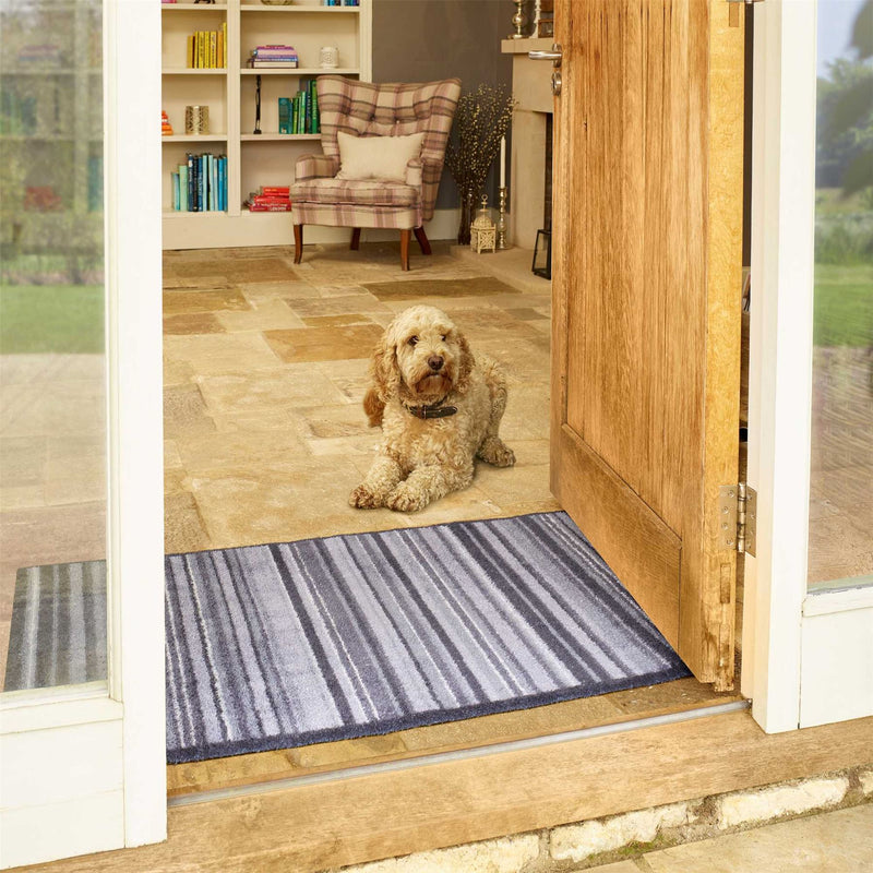 Stripe Doormats in Slate Grey by Turtlemat