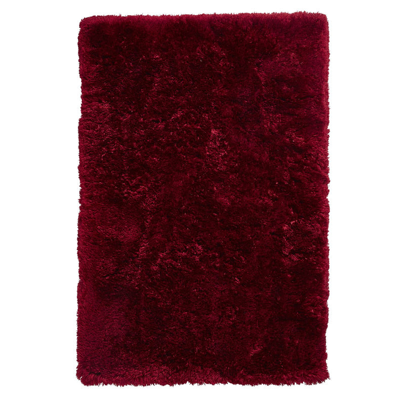 Polar PL95 Plain Shaggy Rugs in Ruby