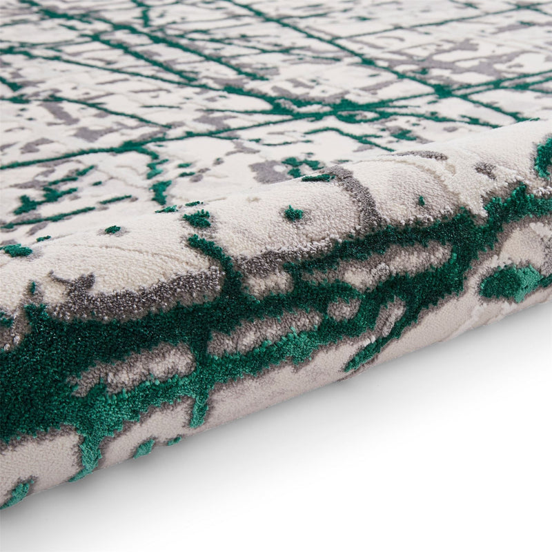 Artemis B8403A Modern Abstract Rugs in Green Silver Grey