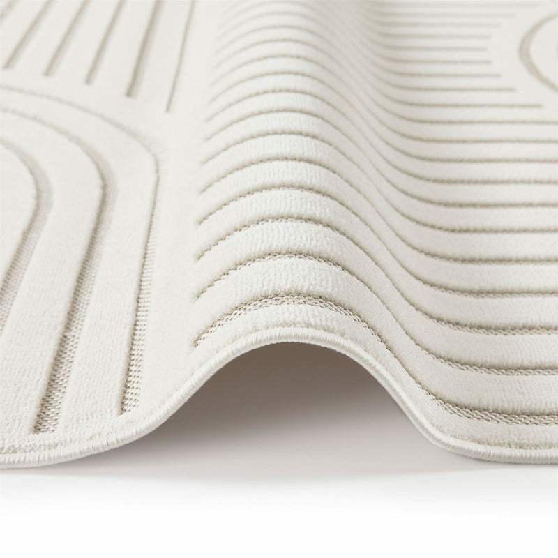 Maze MAZ106 Carved Rug by Concept Looms in Ivory White