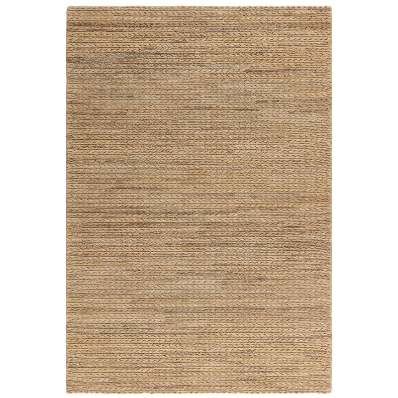 Oakley Natural Braided Jute Woven Rugs in Straw Neutral