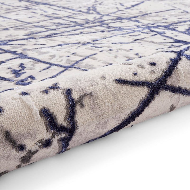 Artemis B8403A Modern Abstract Rugs in Blue Silver Grey