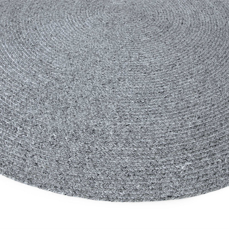 Nico Outdoor Circle Round Rugs in Grey