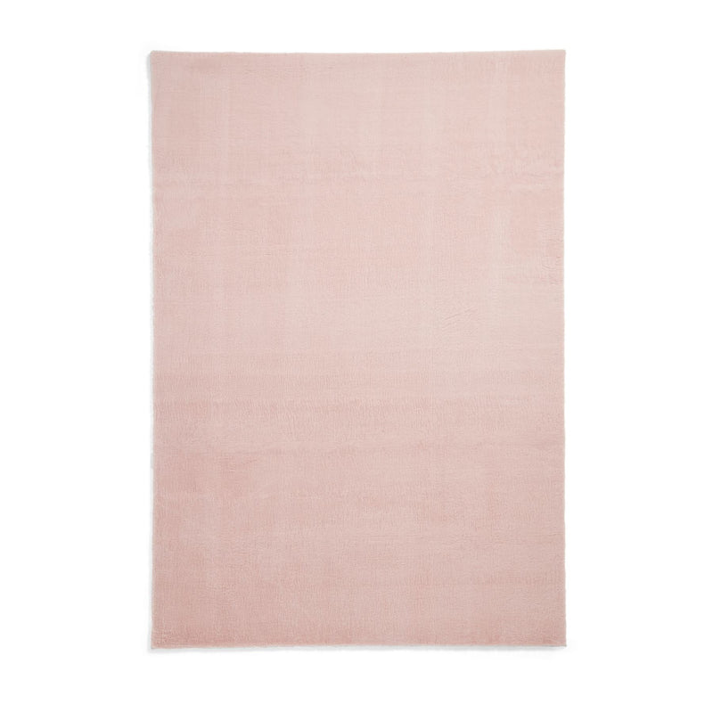 Snug Rug Modern Plain Soft Rugs in Blush Pink