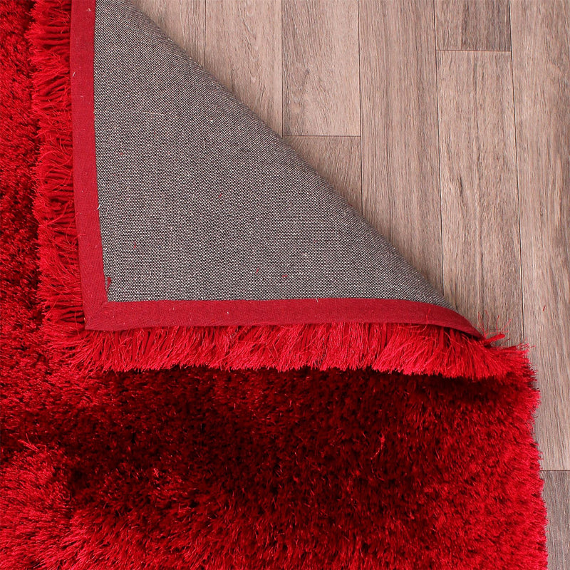 Mayfair Shaggy Rugs in Red