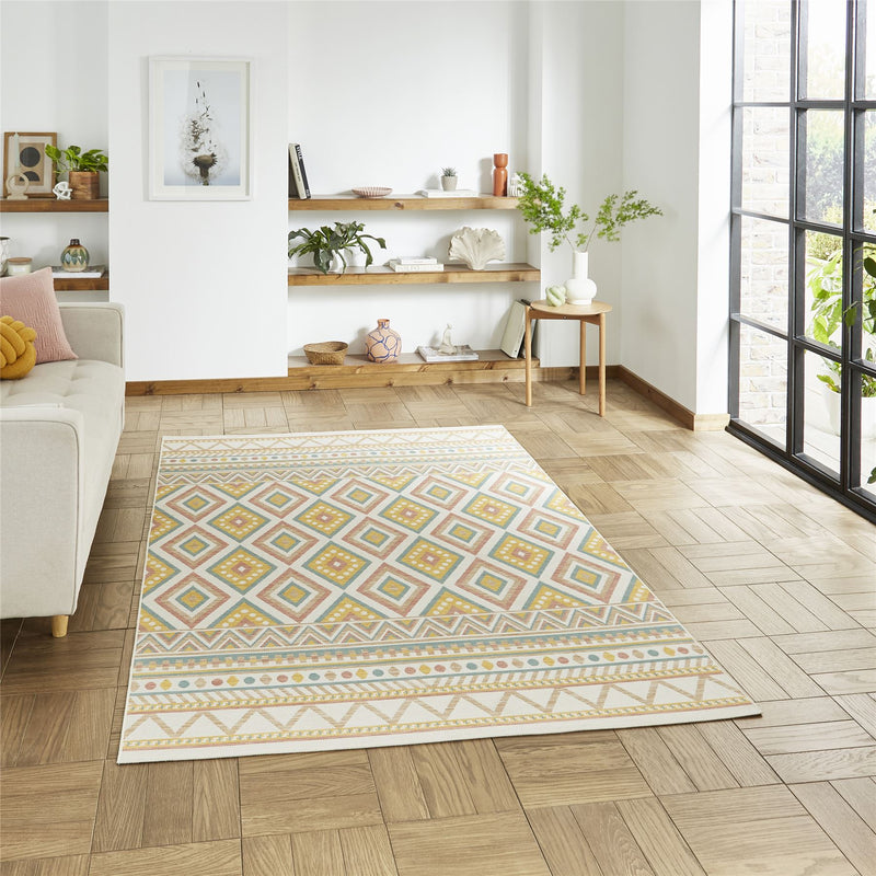 Spectrum E3145 Indoor Outdoor Geometric Rugs in Multi