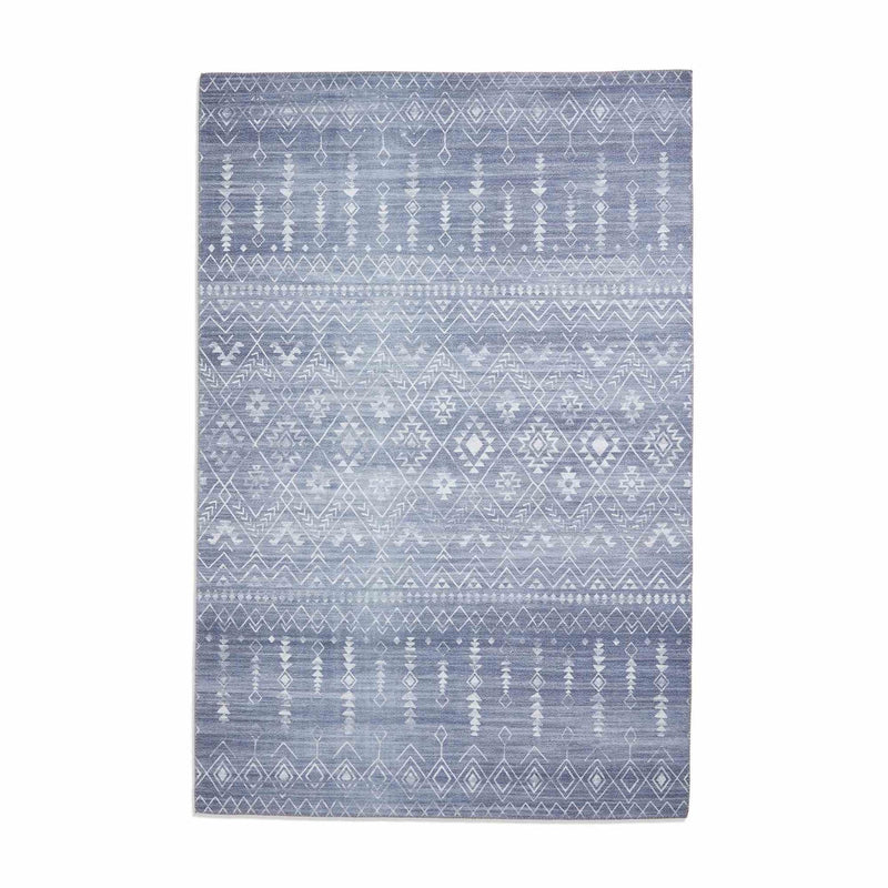 Rio K5308 Modern Distressed Aztec Rug in Grey