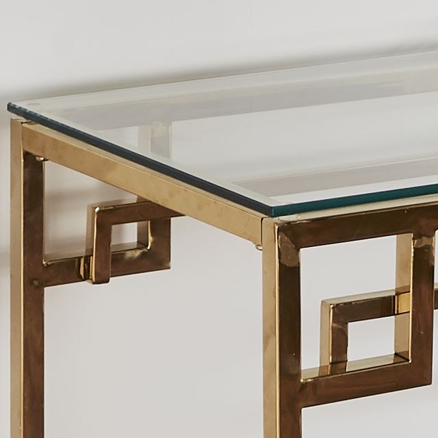 Apollo Gold plated Glass Console Table