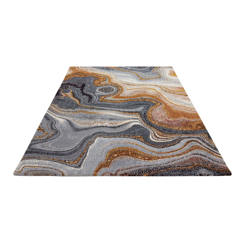 Concept Looms Amara AMA107 Marble Rugs in Blue Bronze