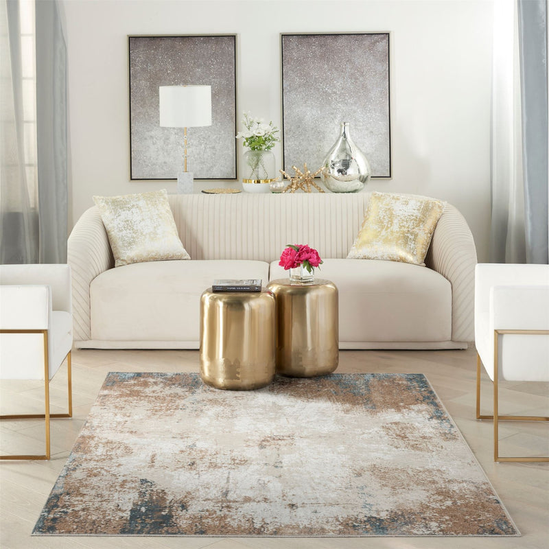 Glitz GLZ05 Abstract Distressed Rugs by Nourison in Multi