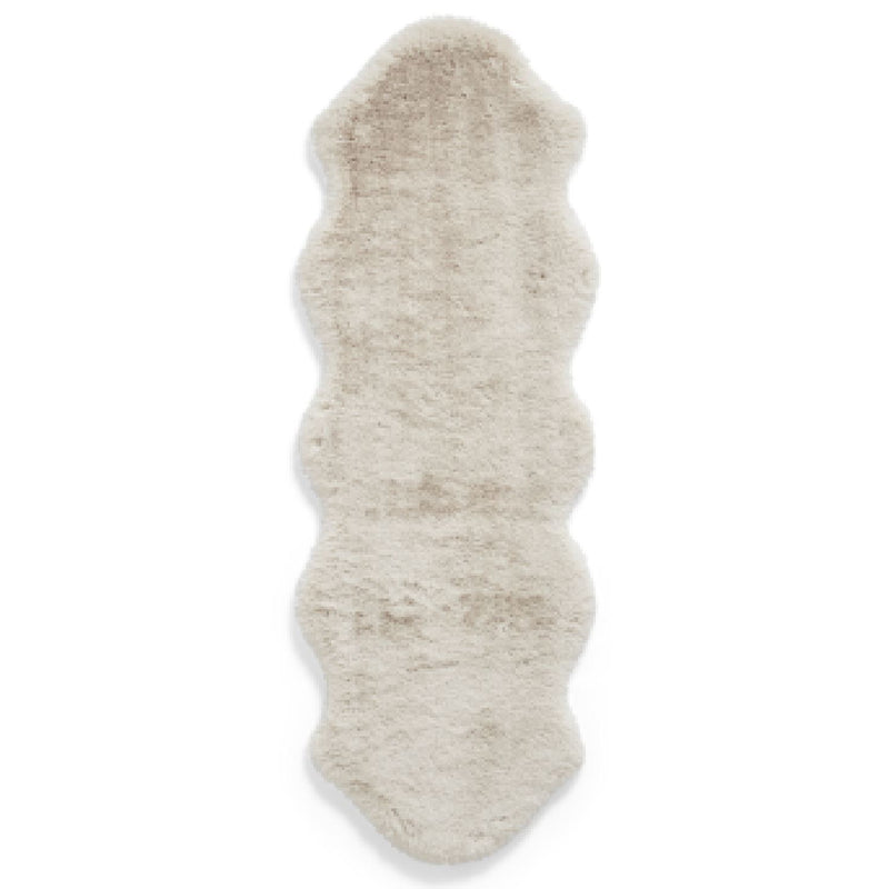 Super Teddy Plain Shaggy Faux Sheepskin Rugs in Beige