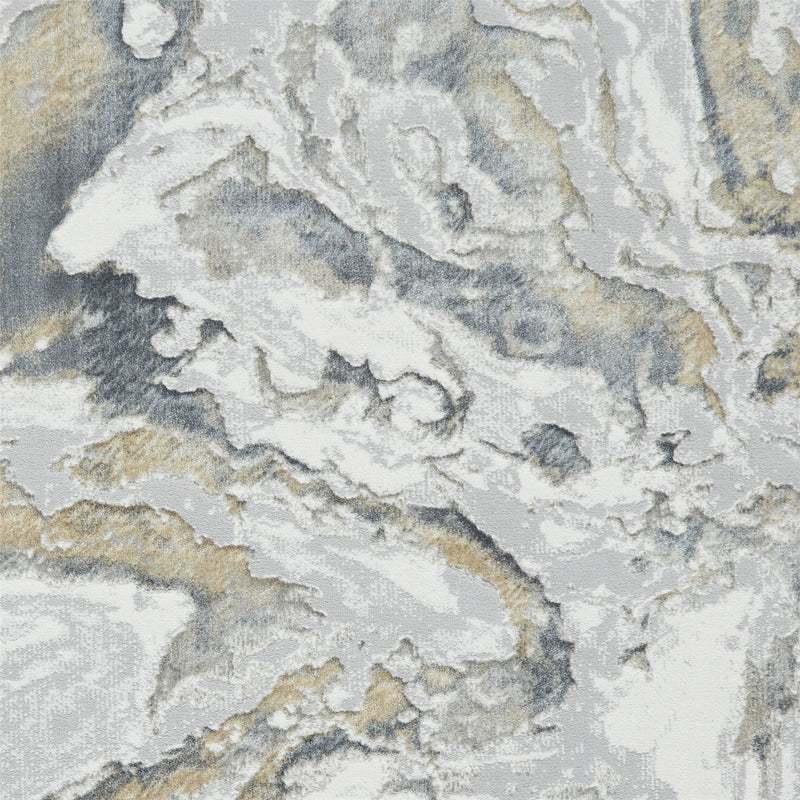 Tidal TL837 Modern Abstract Marble Rugs in Silver Beige