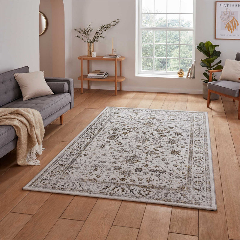 Creation 50112 Traditional Motif Rugs in Grey Gold