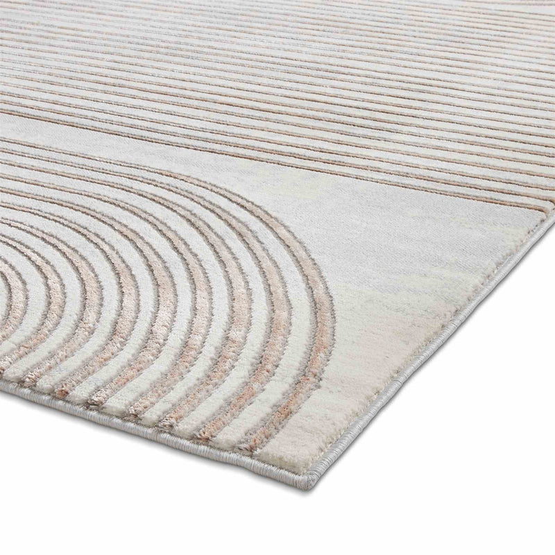 Apollo 2683 Modern Art Deco Geometric Rugs in Grey Rose Pink