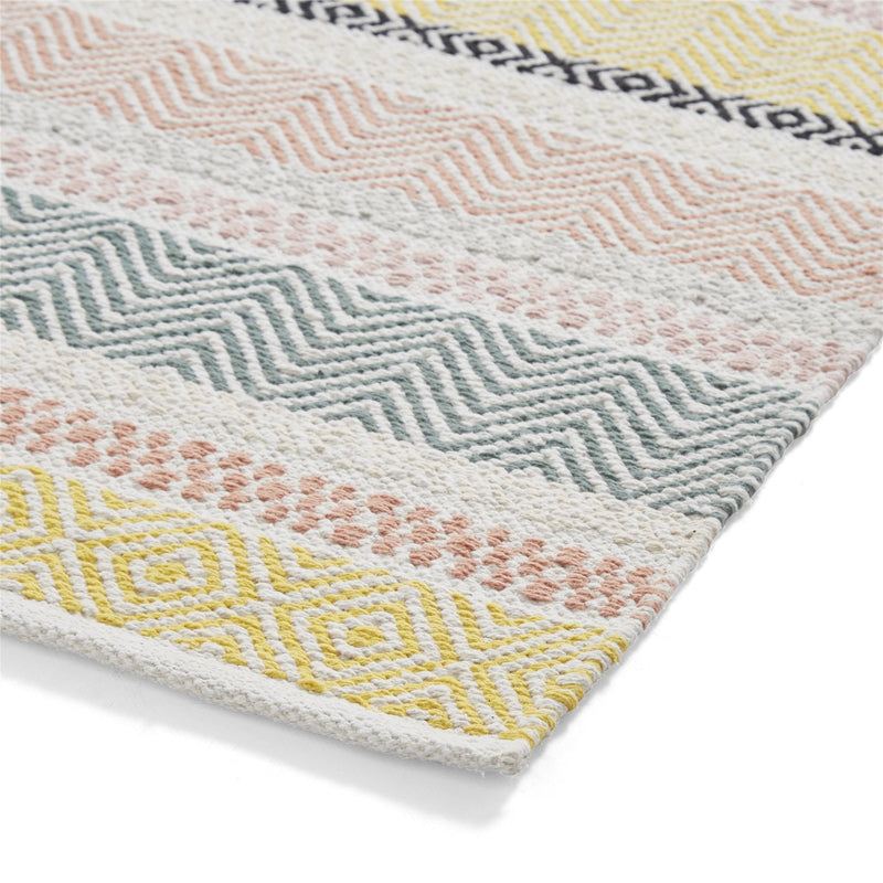 Cascade 29898 Modern Geometric Striped Rugs in Pastel Multi