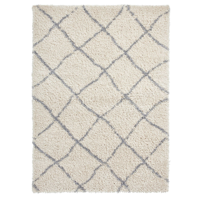 Scandi Berber G257 Shaggy Boho Rugs in Cream Grey