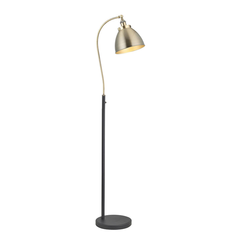 Archer Task Floor Lamp with Adjustable head in Antique Brass