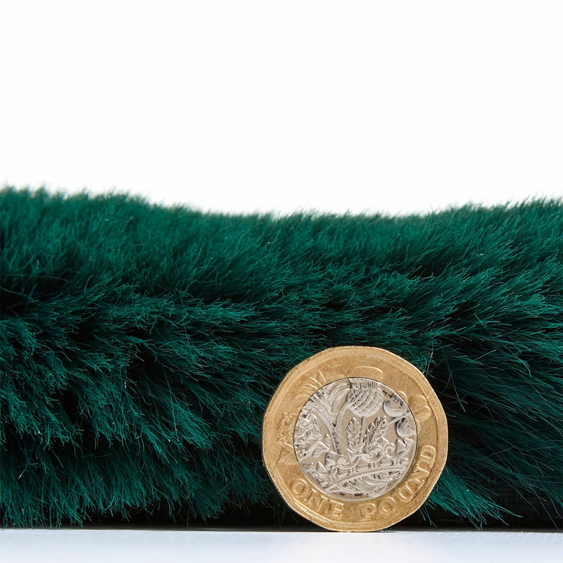 Super Teddy Modern Plain Shaggy Jewel Green Rug