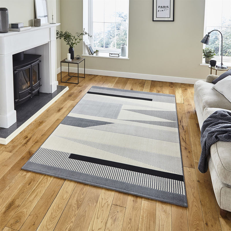 Vancouver 18488 Rugs in Grey Black