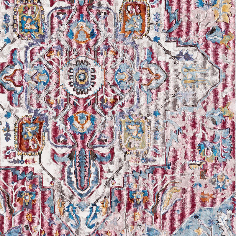 16th Avenue Traditional Hallway Runner Rug 91DA in Fuschia Blue