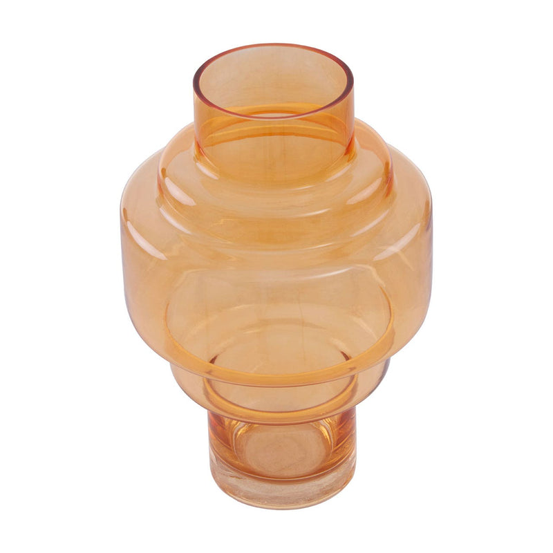 Orange Layered Glass Vase