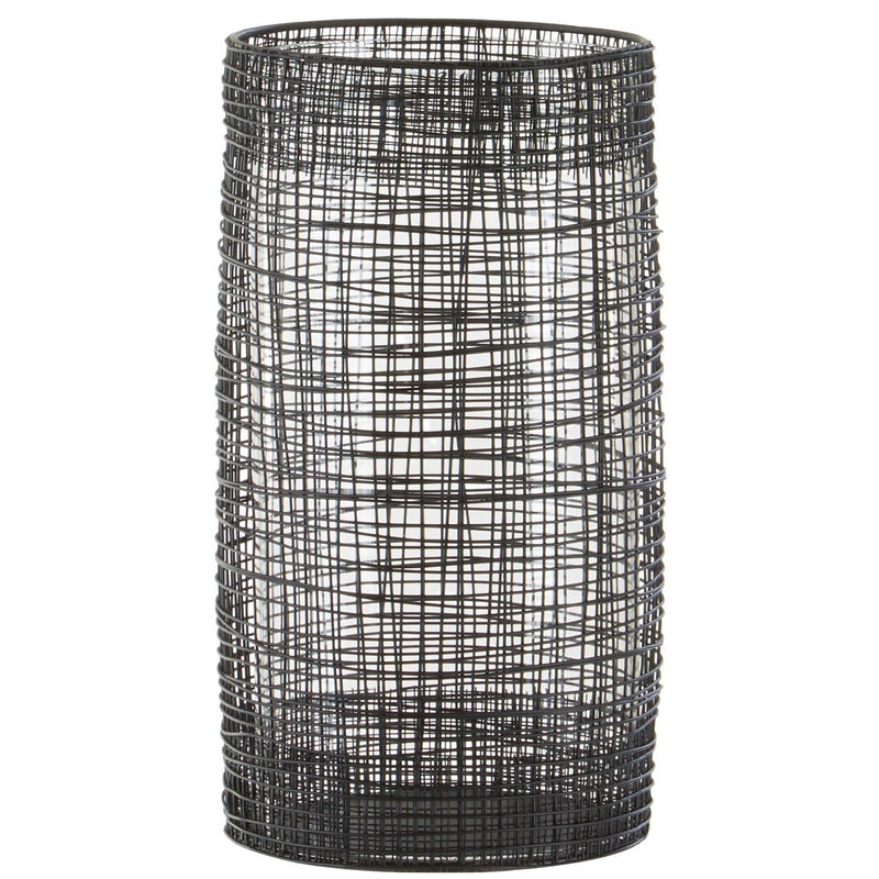 Tall Black Wire Lantern