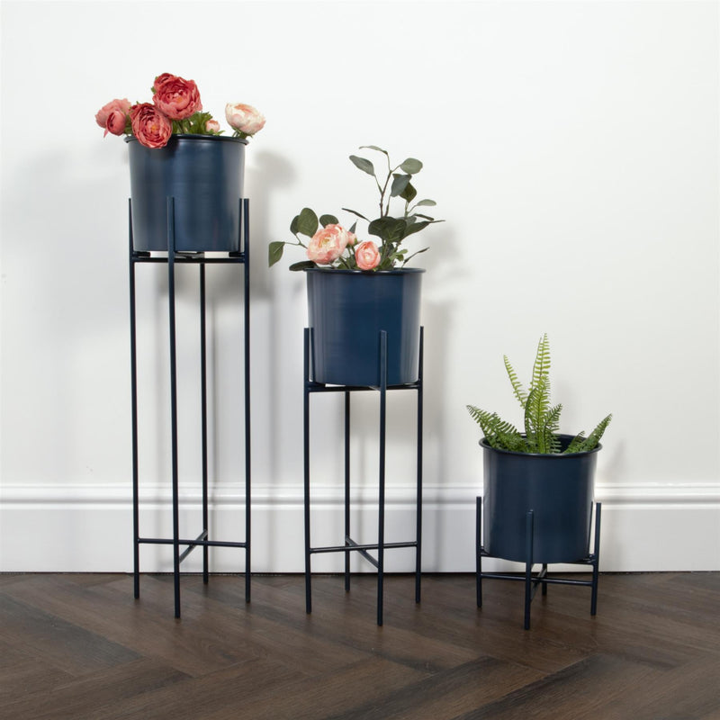 Fora Stilts Navy Blue Plant Holder