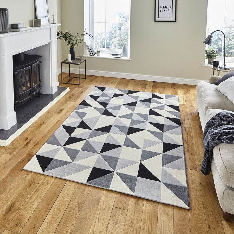 Vancouver 18214 Rugs in Grey Black