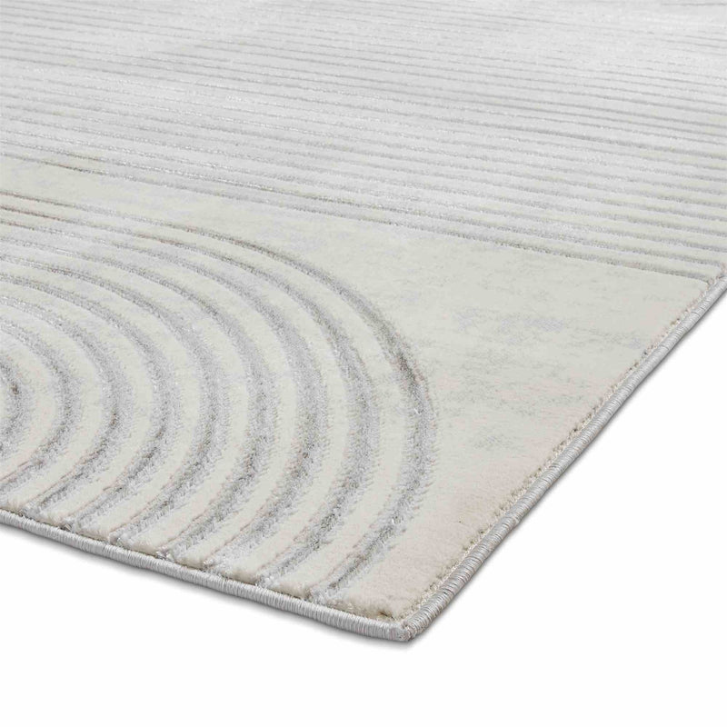 Apollo 2683 Modern Art Deco Geometric Rugs in Grey Ivory White