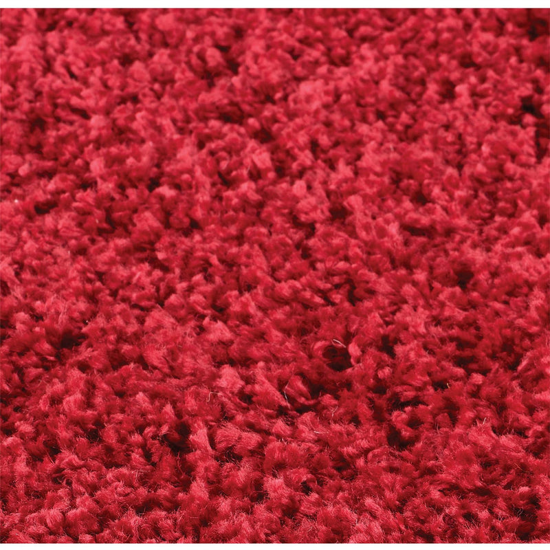 Isla Shaggy Plain Modern Rugs in Red