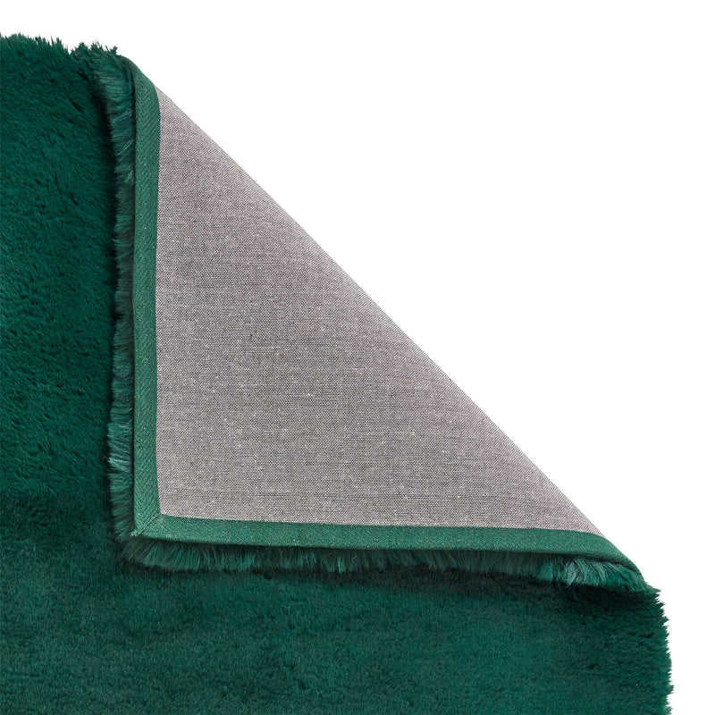 Super Teddy Modern Plain Shaggy Jewel Green Rug